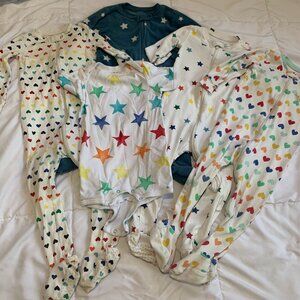 Primary Baby Sleeper Bundle - 5 Pieces (Size 18-24 Months) Footies hearts stars